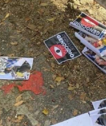 Suspected Anarchists Vandalize the Shoah Museum Construction Site with Excrement and a Pig's Head, Rome, Italy - 06 March 2025