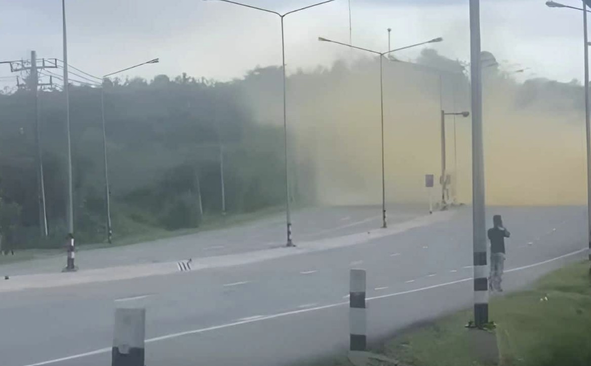 Roadside Improvised Explosive Device (IED) Detonates Barely Missing a Vehicle Transporting Defense Volunteers, Ban Bango Humo, Mueang Subdistrict, Sungai Padi, Narathiwat, Thailand - 11 March 2025