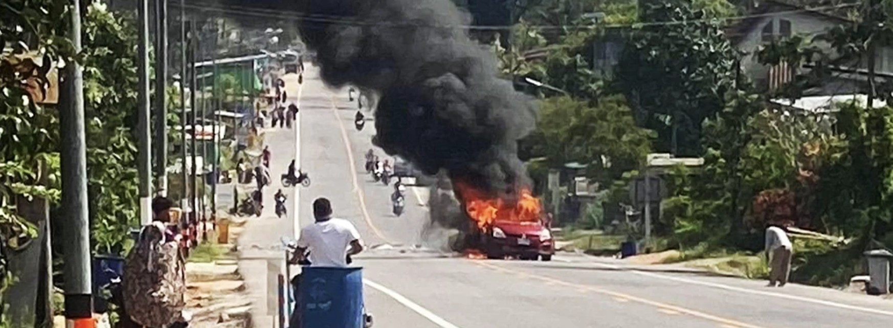 Detonation of a Vehicle Borne Improvised Explosive Device (IED) Injures a Female Volunteer Defense Corps Member, Karubi, Kapho District, Pattani, Thailand - 17 March 2025