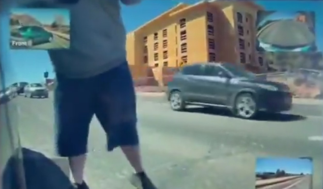 (Video) Anti-Elon Musk Activist Chases Down and Assaults a Female Tesla Driver While in Her Car, Flagstaff, Arizona, United States - 30 March 2025