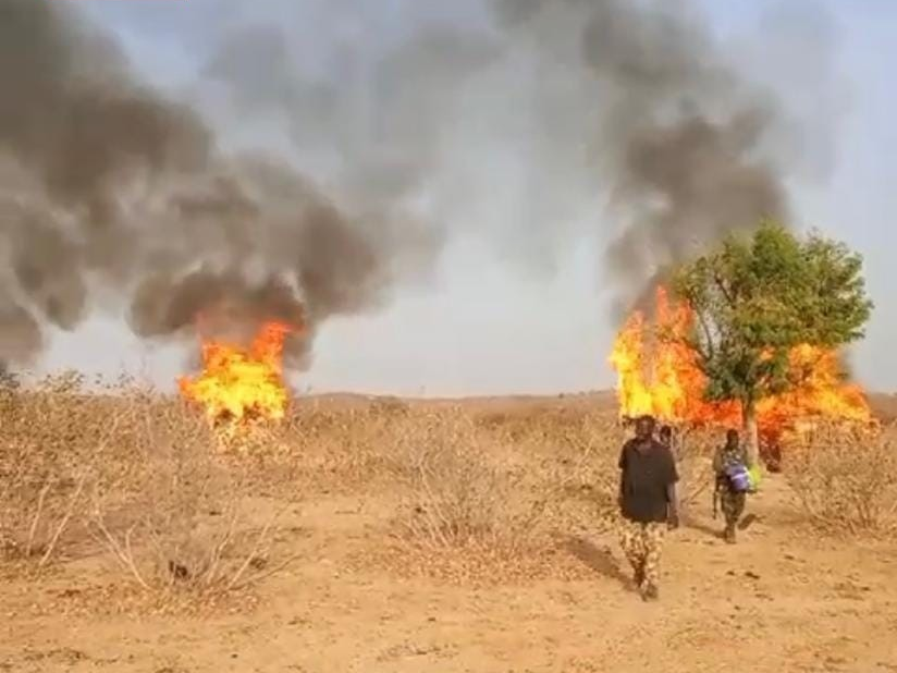 Nigerian Army Raids Lakurawas Militant Hideouts, Destroying Camps in Lilingo village, Sokoto State, Nigeria - 10 March 2025