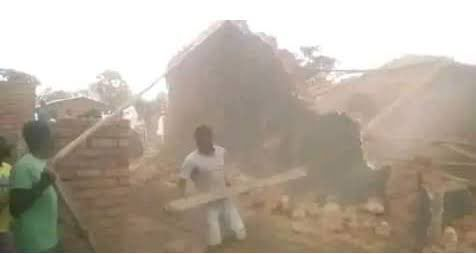 Bulldozer, Fajuyi Road in Ado-Ekiti, Ekiti State, Nigeria