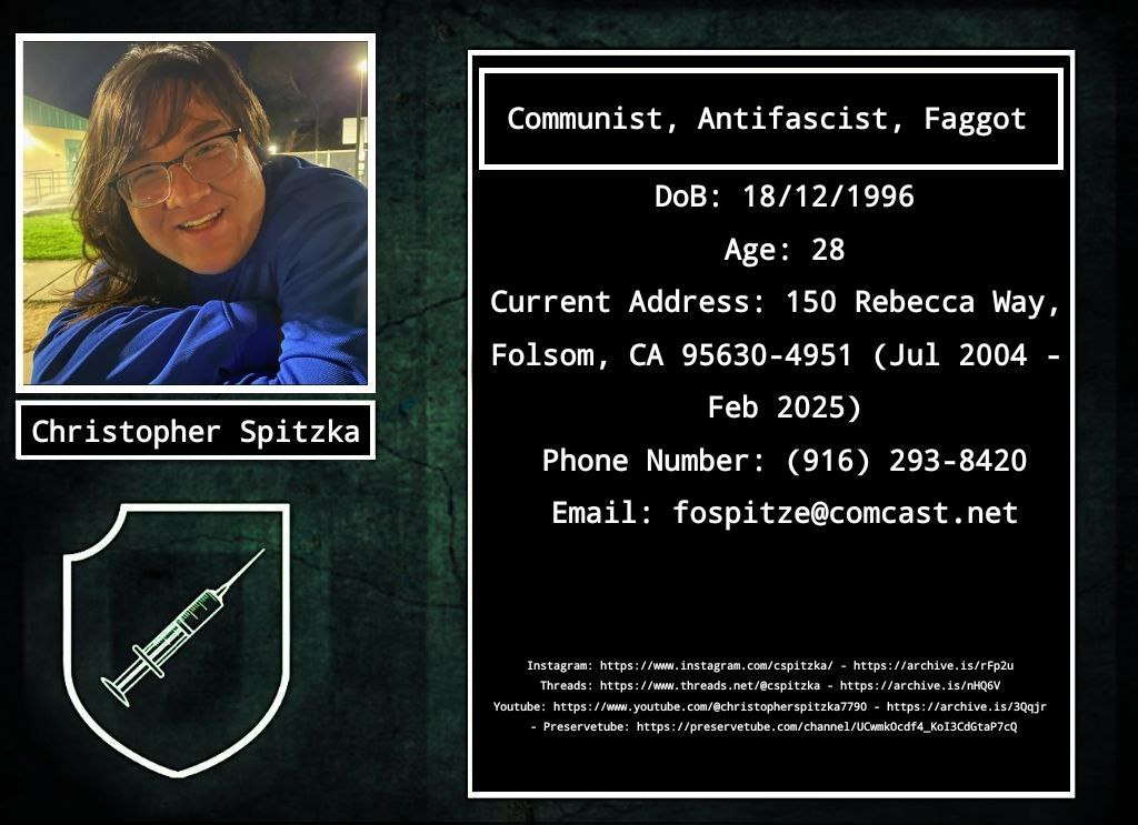 (Poster/ Right-wing Extremism): InJekt Division Dox 'Antifascists' - 7 March 2025