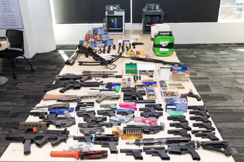 (Photo) Police Dismantle a Criminal Network Engaged in the Illegal Manufacturing of 3D-Printed Firearms (Ghost Guns), Auckland, New Zealand - 10 April 2025