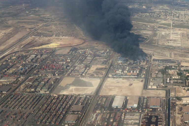 Iranian Regime-Affiliated Factory Goes Up in Flames after a Suspicious Explosion, Mayama, Isfahan Province, Central Iran - 29 April 2025