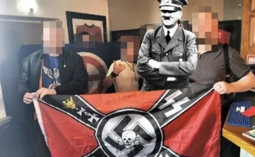 (Photos & Video) Alleged Neo-Nazis of the 'British Movement' Group Celebrate Hitler's Birthday at the Duke of Edinburgh Pub, Royton, Greater Manchester Area, United Kingdom - 20 April 2025