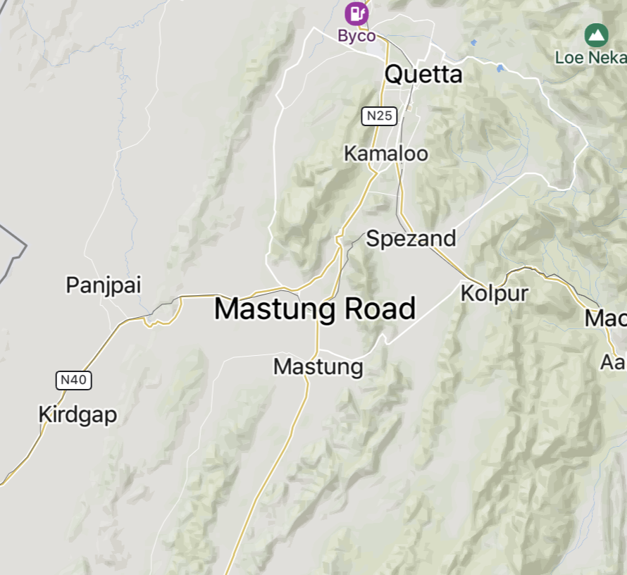 Mastung Road of Sariab Area, Quetta, Balochistan, Pakistan
