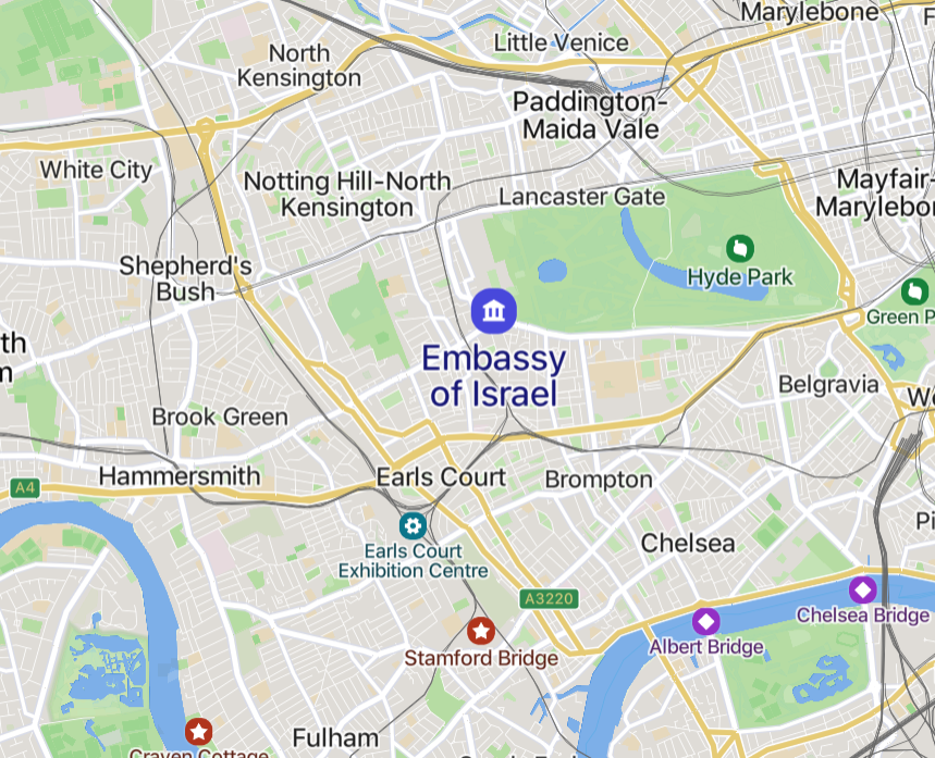 TRAC Incident Report: Unidentified Individual Arrested After Attempting to Enter Israeli Embassy for Knife Attack in London, United Kingdom - 29 April 2025
