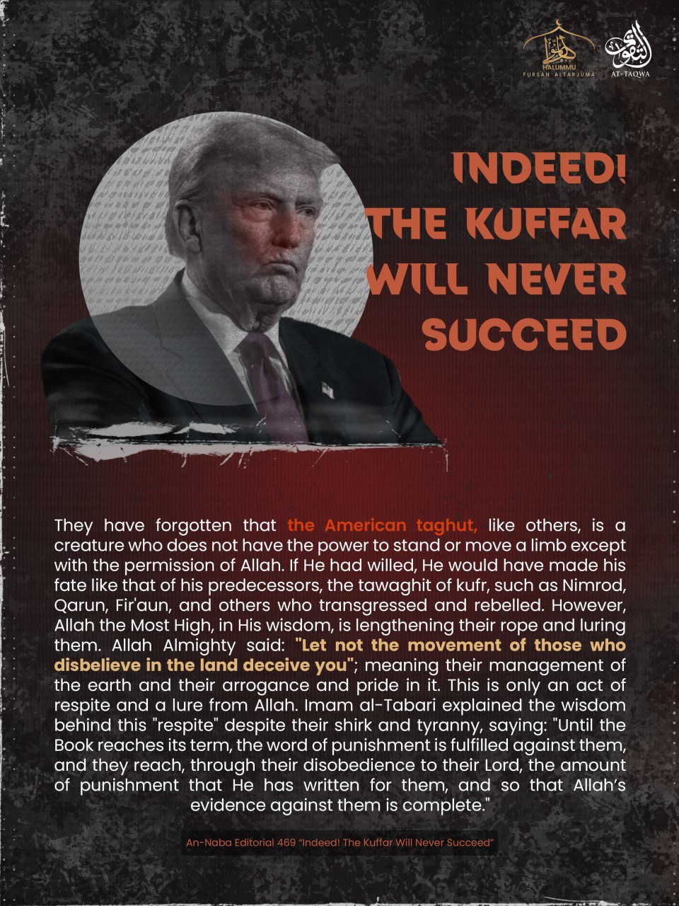 (Poster) Unofficial Islamic State (IS) Halummu Media: ‘Indeed! The Kuffar will Never Succeed’ – 18 April 2025  