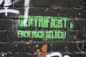 Anti-Gentrification Group Targets Connewitz Building with Acid Attack and Window Smashings, Leipzig’s Connewitz District, on Bornaische Straße, Germany - 20 April 2025