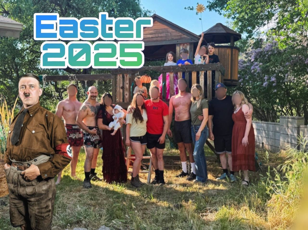 Neo‑Nazi Group “Anti Communist Combat HQ” Posts Photoshopped Easter Greeting Featuring Adolf Hitler, 20 April 2025