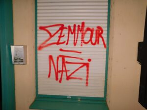 Chemillé-en-Anjou Town Hall Defaced by Anarchists with “Nazis” and “Collaborators” Slogans, Chemillé-en-Anjou, Maine-et-Loire - 26 April 2025