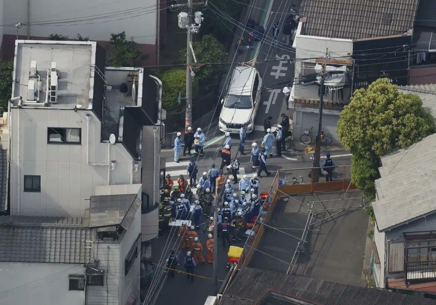 Driver Targets Children Outside a School in a Car-Ramming Attack, Injuring Seven, Osaka, Kansai Region, Japan - 01 May 2025